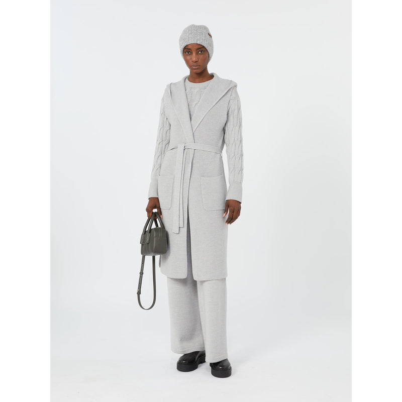 Maglia a trecce in pura lana - GRIGIO CHIARO MAXMARA MM