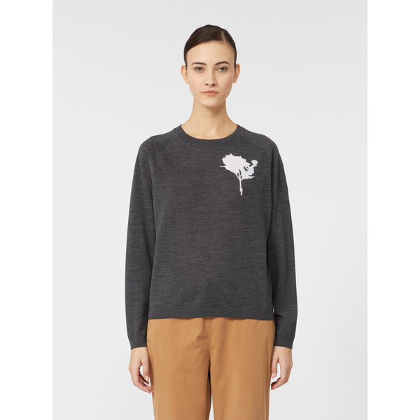 Maglia in filato rasato di pura lana - GRIGIO SCURO MAXMARA MM