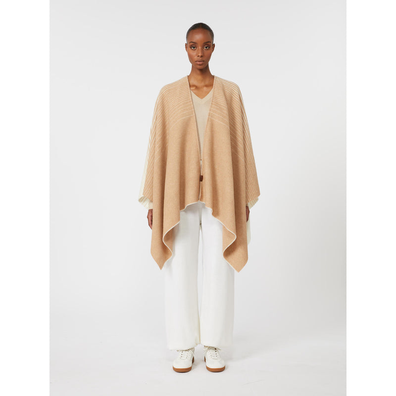 Poncho in filato di mista lana - CAMMELLO MAXMARA MM