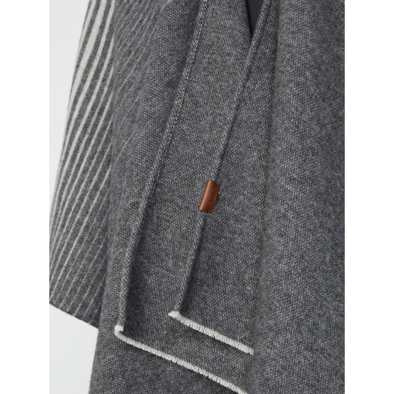 Poncho in filato di mista lana - GRIGIO CHIARO MAXMARA MM