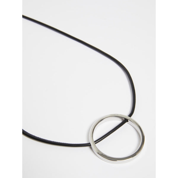 Collana tubolare in tessuto spalmato - NERO MAXMARA MM