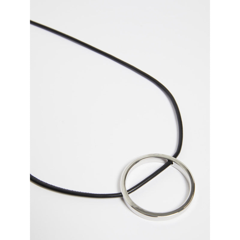 Collana tubolare in tessuto spalmato - NERO MAXMARA MM