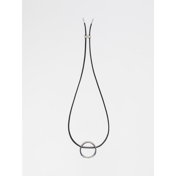 Collana tubolare in tessuto spalmato - NERO MAXMARA MM