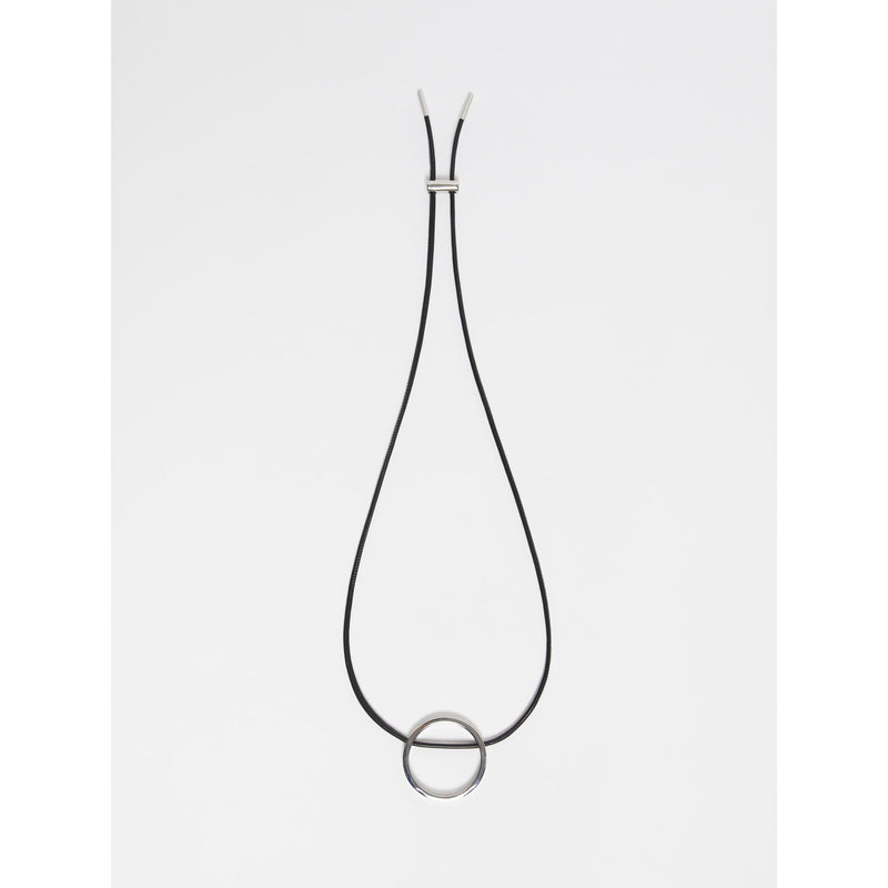 Collana tubolare in tessuto spalmato - NERO MAXMARA MM