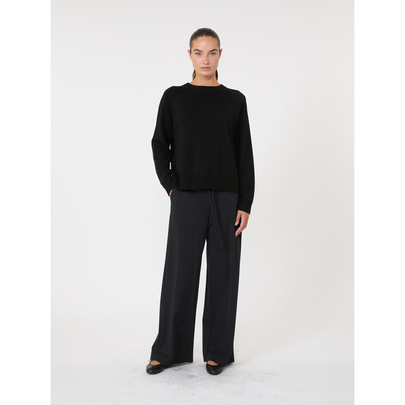 Pantaloni in jersey dalla linea dritta - NERO MAXMARA MM