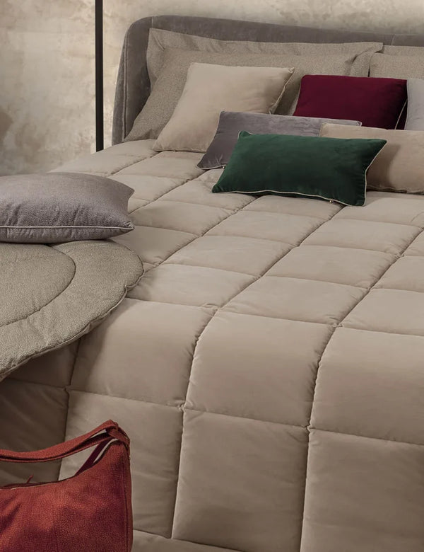 Trapunta in velluto LIVING TORTORA Borbonese