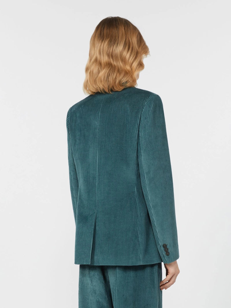 Blazer doppiopetto in velluto - PETROLIO WEEKEND MAXMARA