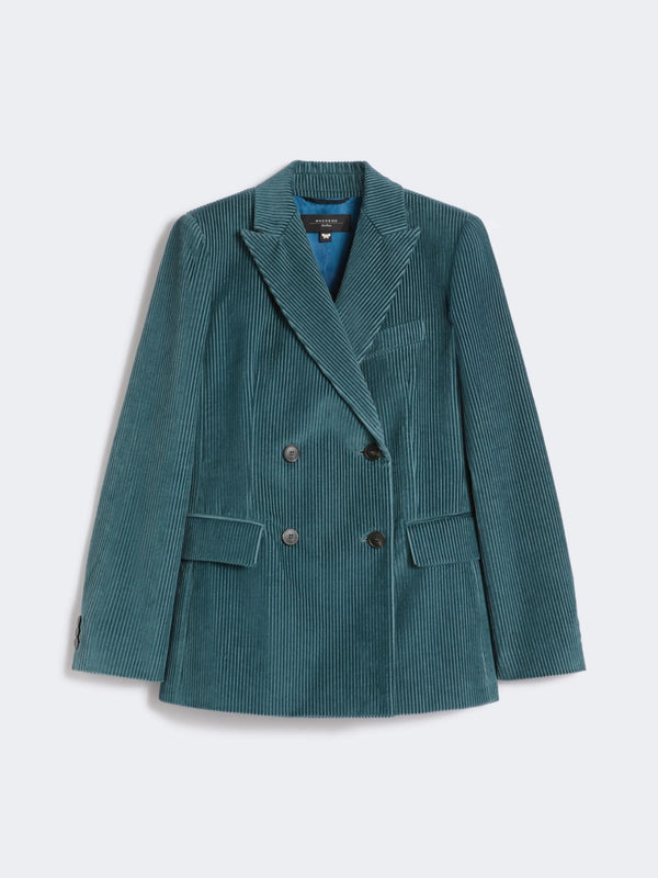 Blazer doppiopetto in velluto - PETROLIO WEEKEND MAXMARA
