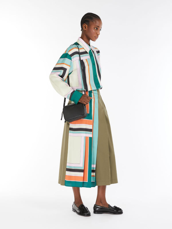 Gonna in twill stampato e gabardina WEEKEND MAXMARA
