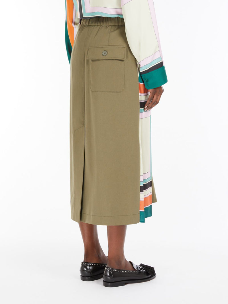Gonna in twill stampato e gabardina WEEKEND MAXMARA