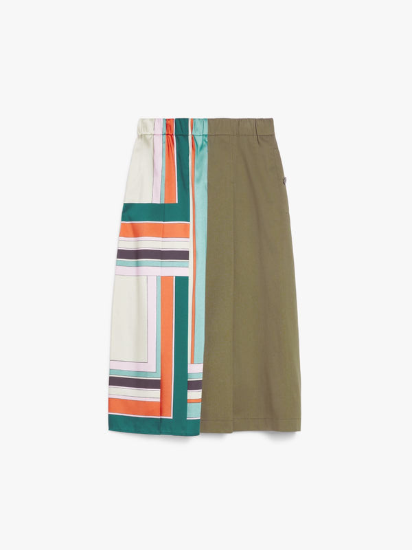 Gonna in twill stampato e gabardina WEEKEND MAXMARA