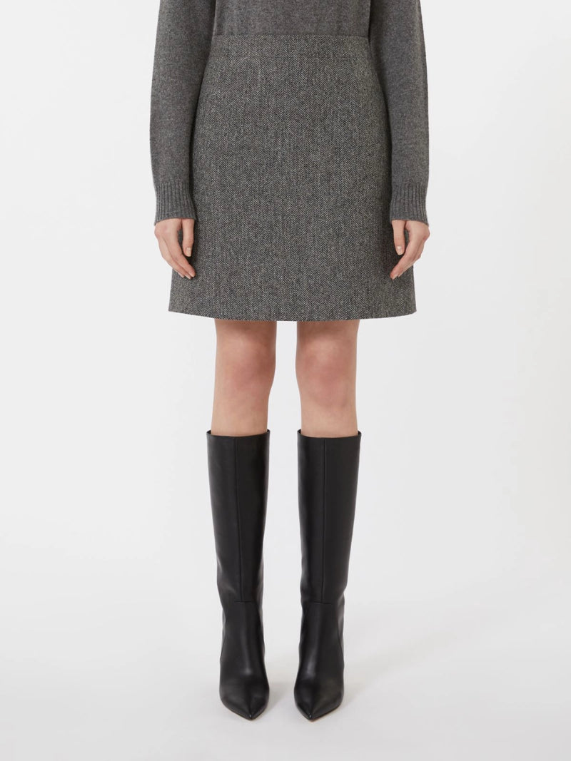 Gonna in lana chevron - GRIGIO SCURO WEEKEND MAXMARA