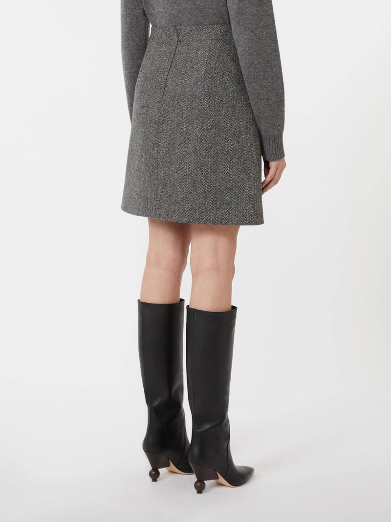 Gonna in lana chevron - GRIGIO SCURO WEEKEND MAXMARA