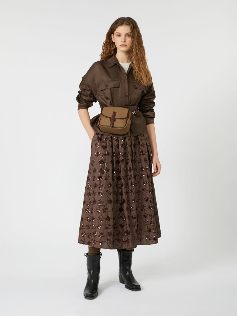 Gonna in cotone con paillette WEEKEND MAXMARA