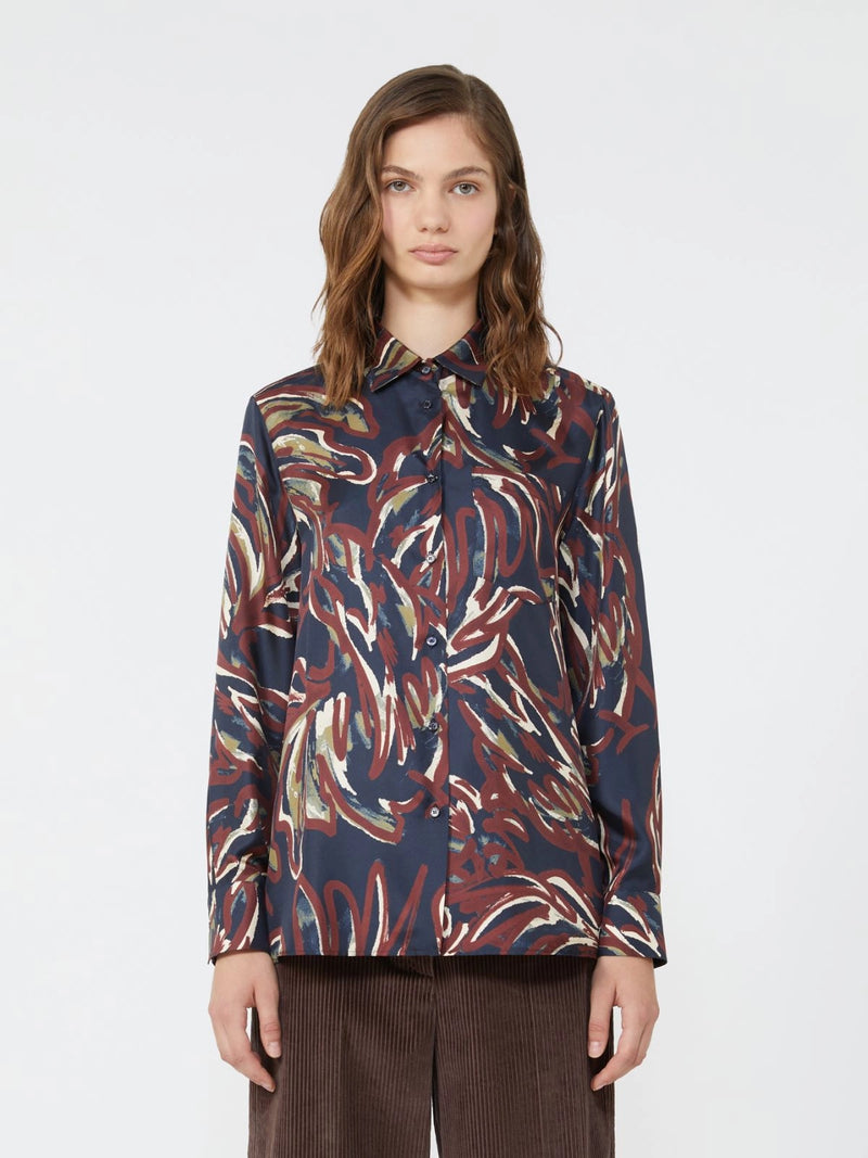 Camicia in twill stampato - BLU MARINO WEEKEND MAXMARA