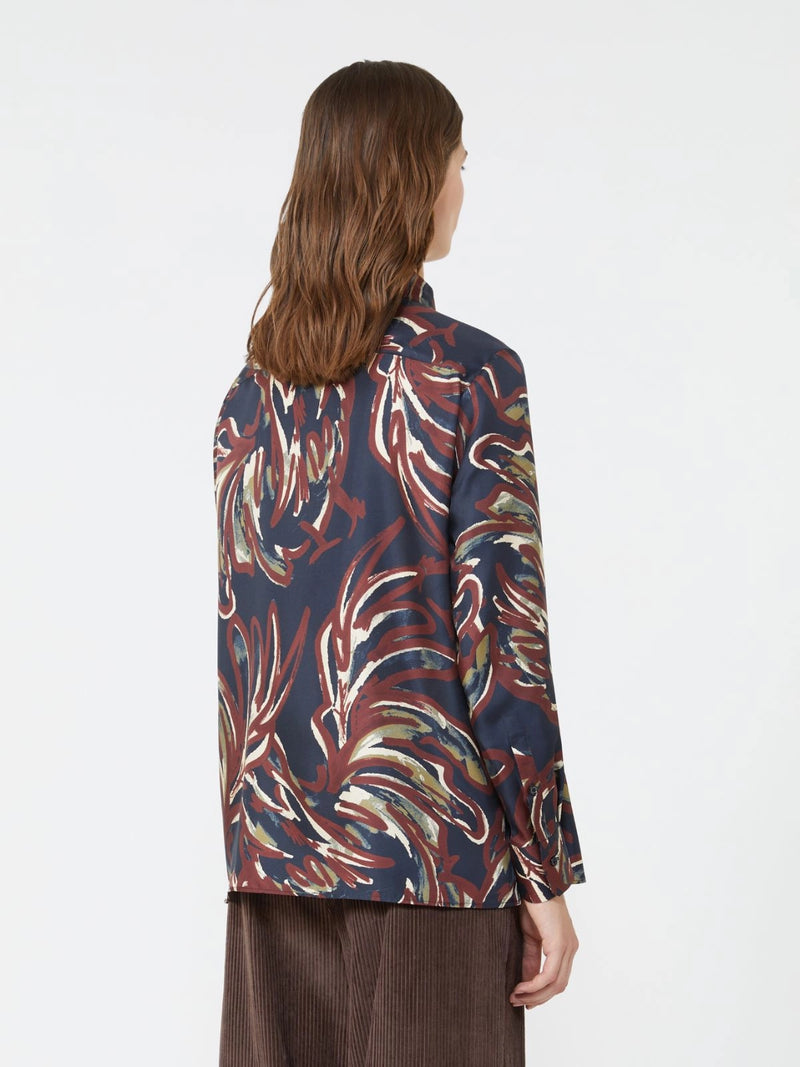 Camicia in twill stampato - BLU MARINO WEEKEND MAXMARA