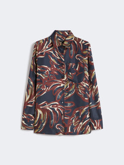 Camicia in twill stampato - BLU MARINO WEEKEND MAXMARA