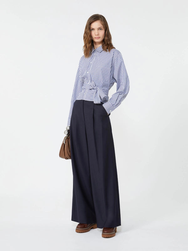 Camicia drappeggiata in cotone - BLU WEEKEND MAXMARA