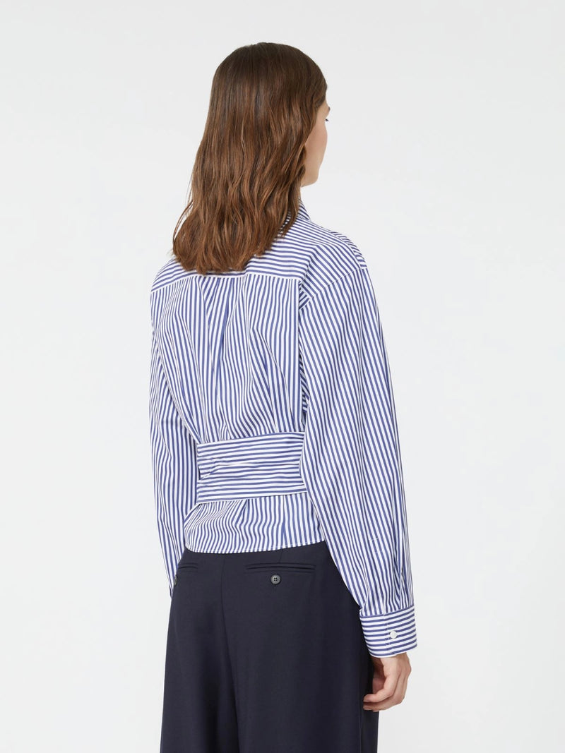 Camicia drappeggiata in cotone - BLU WEEKEND MAXMARA