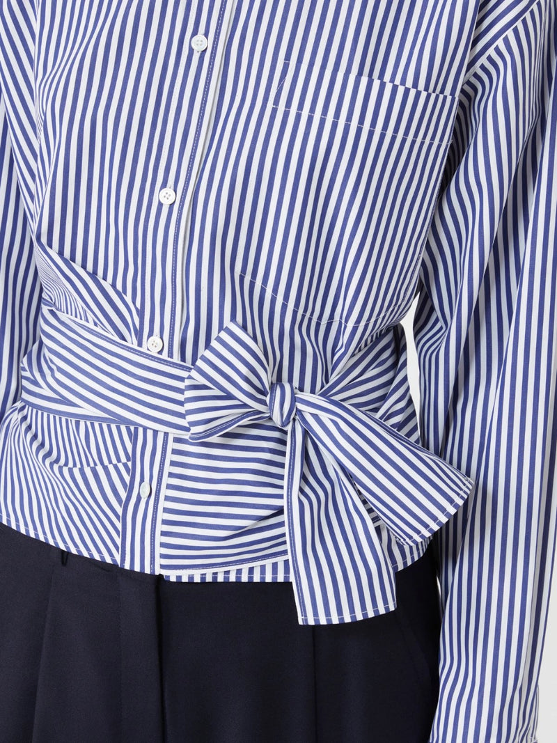 Camicia drappeggiata in cotone - BLU WEEKEND MAXMARA