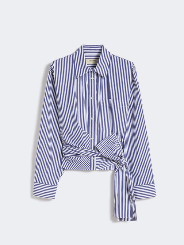 Camicia drappeggiata in cotone - BLU WEEKEND MAXMARA