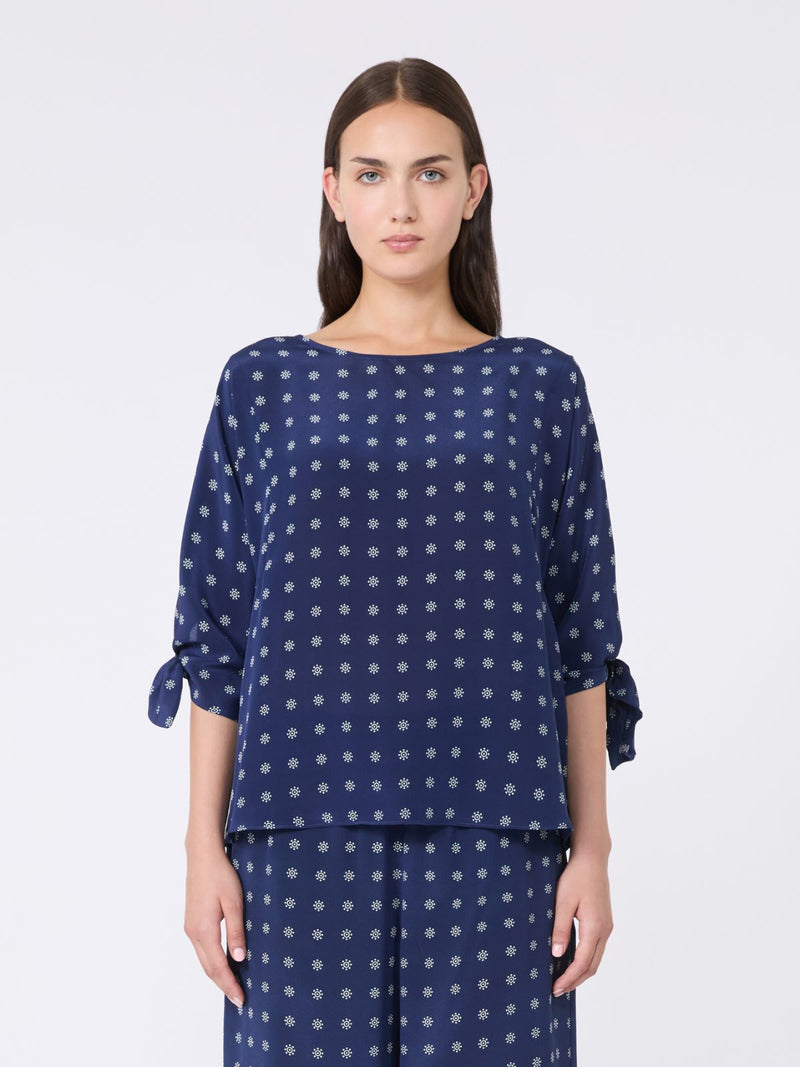 Blusa girocollo in crêpe de Chine WEEKEND MAXMARA