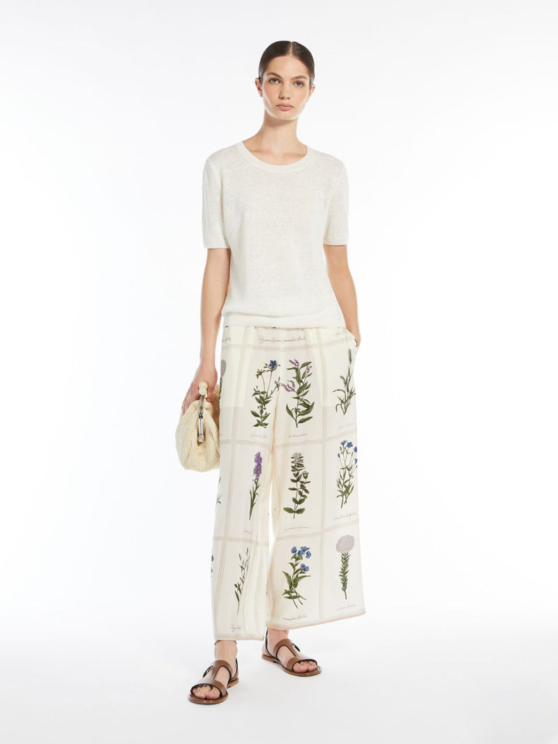 Pantalone morbido in seta stampata WEEKEND MAXMARA