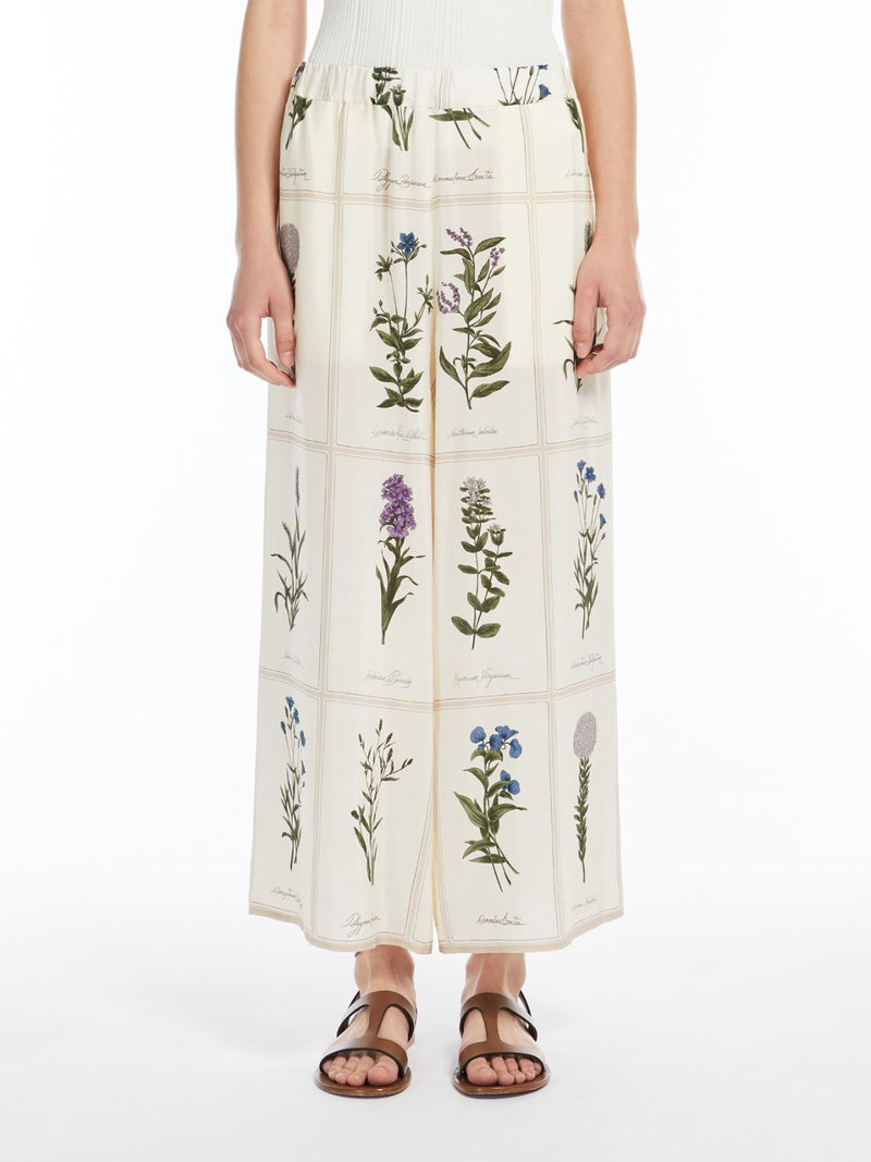 Pantalone morbido in seta stampata WEEKEND MAXMARA