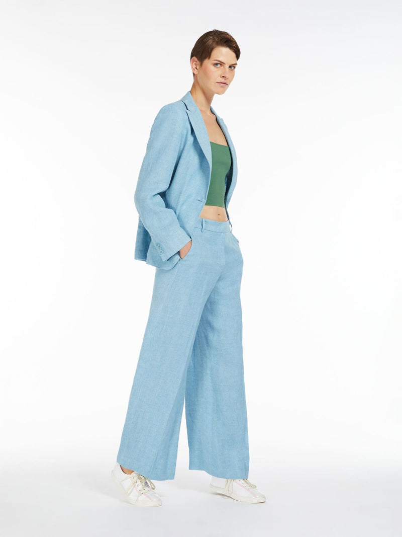 PANTALONE AMPIO IN LINO LAVATO weekend maxmara
