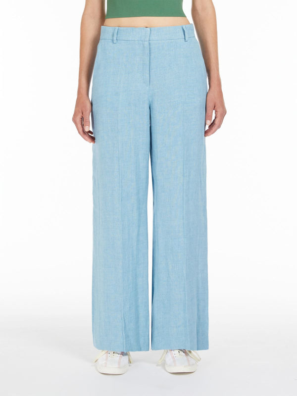 PANTALONE AMPIO IN LINO LAVATO weekend maxmara
