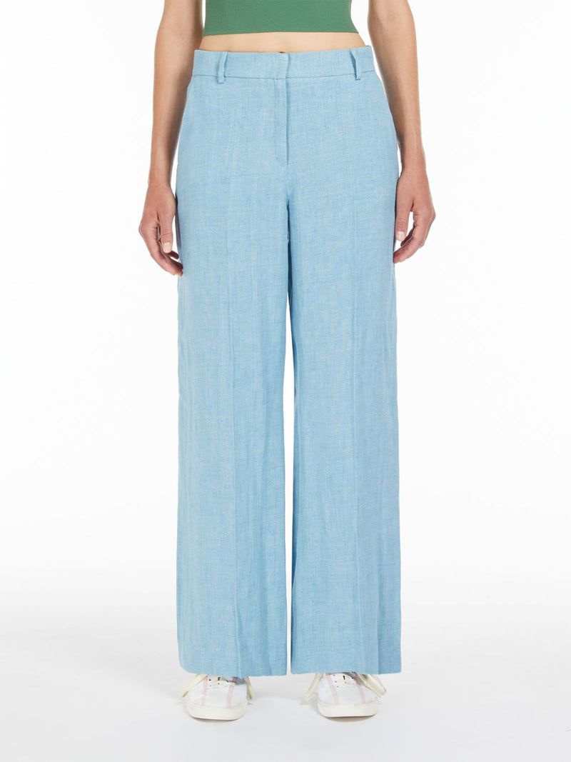 PANTALONE AMPIO IN LINO LAVATO weekend maxmara