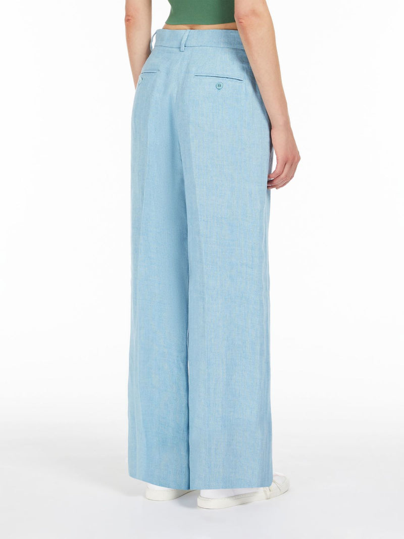 PANTALONE AMPIO IN LINO LAVATO weekend maxmara