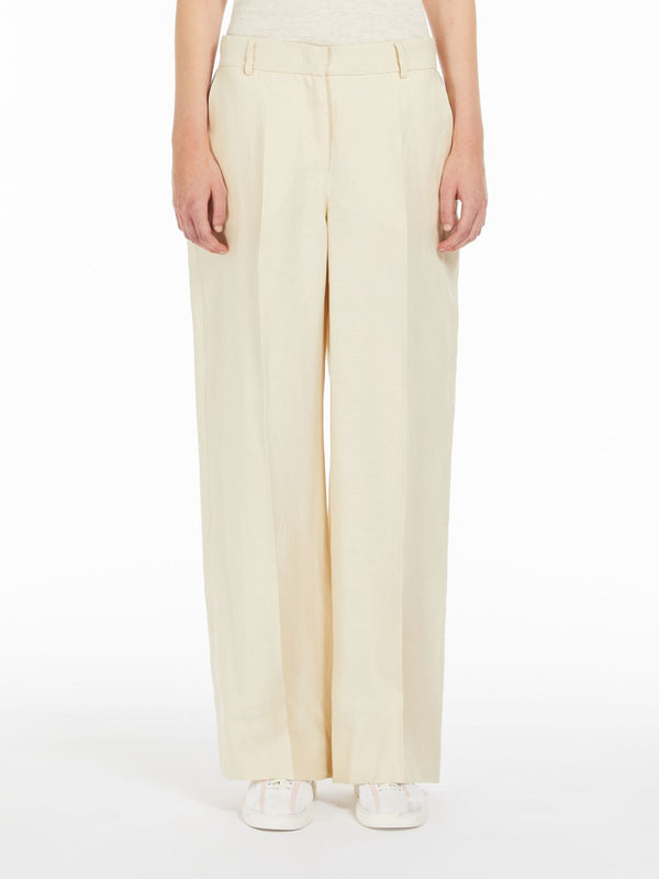 PANTALONE AMPIO IN LINO LAVATO weekend maxmara