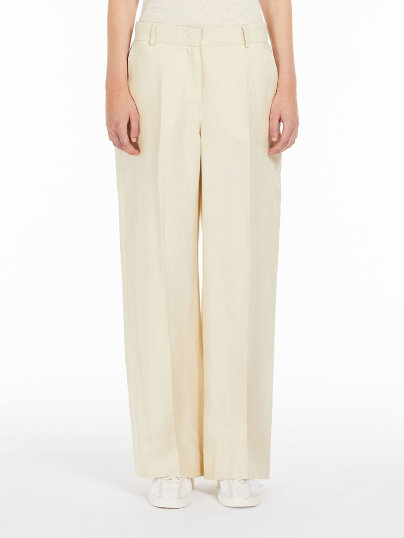 PANTALONE AMPIO IN LINO LAVATO weekend maxmara