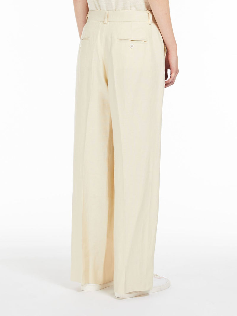 PANTALONE AMPIO IN LINO LAVATO weekend maxmara