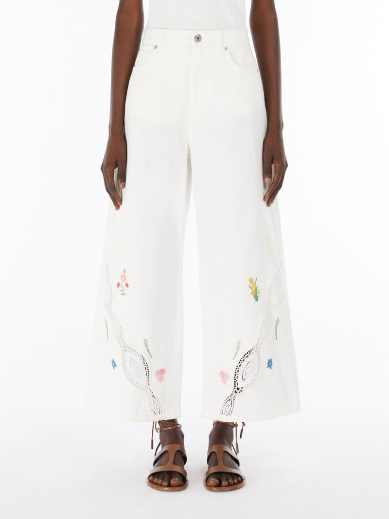 Pantalone in bull con ricami WEEKEND MAXMARA