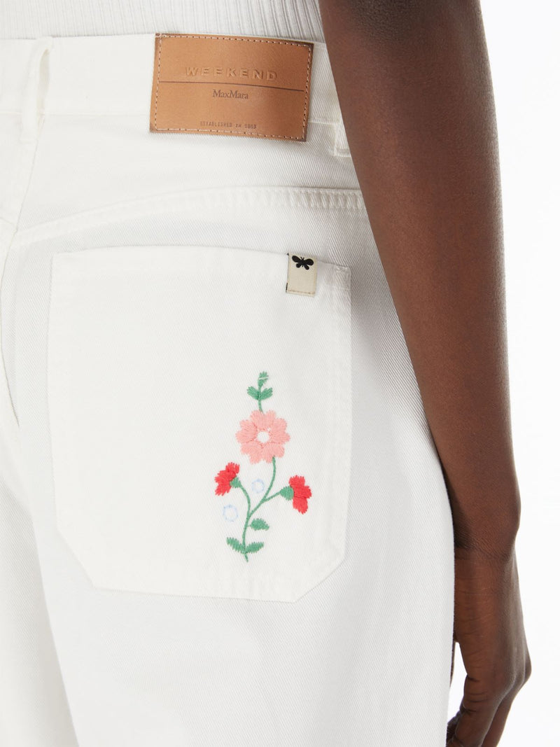 Pantalone in bull con ricami WEEKEND MAXMARA