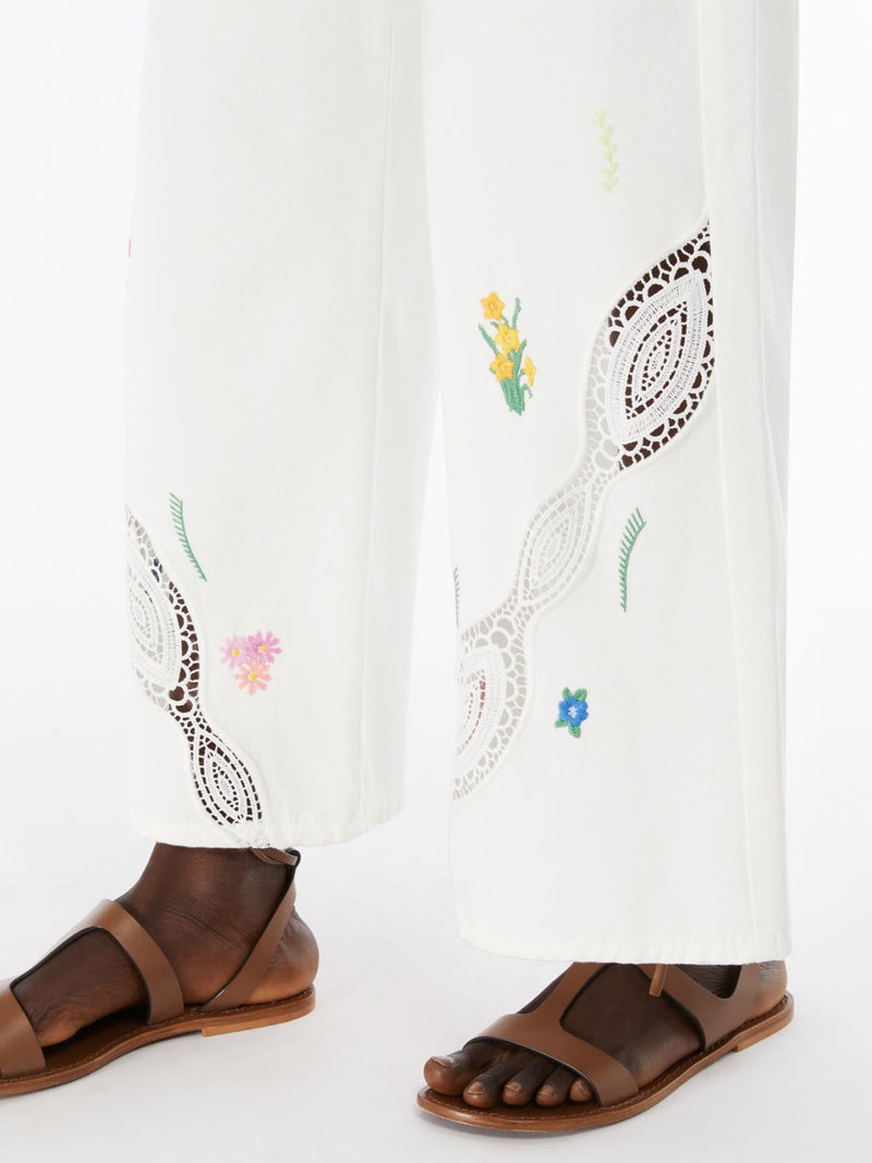 Pantalone in bull con ricami WEEKEND MAXMARA