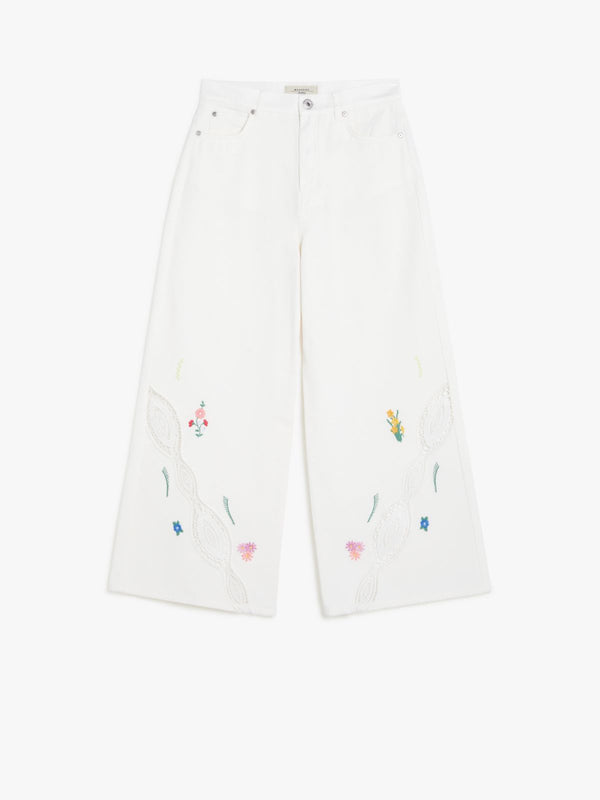 Pantalone in bull con ricami WEEKEND MAXMARA