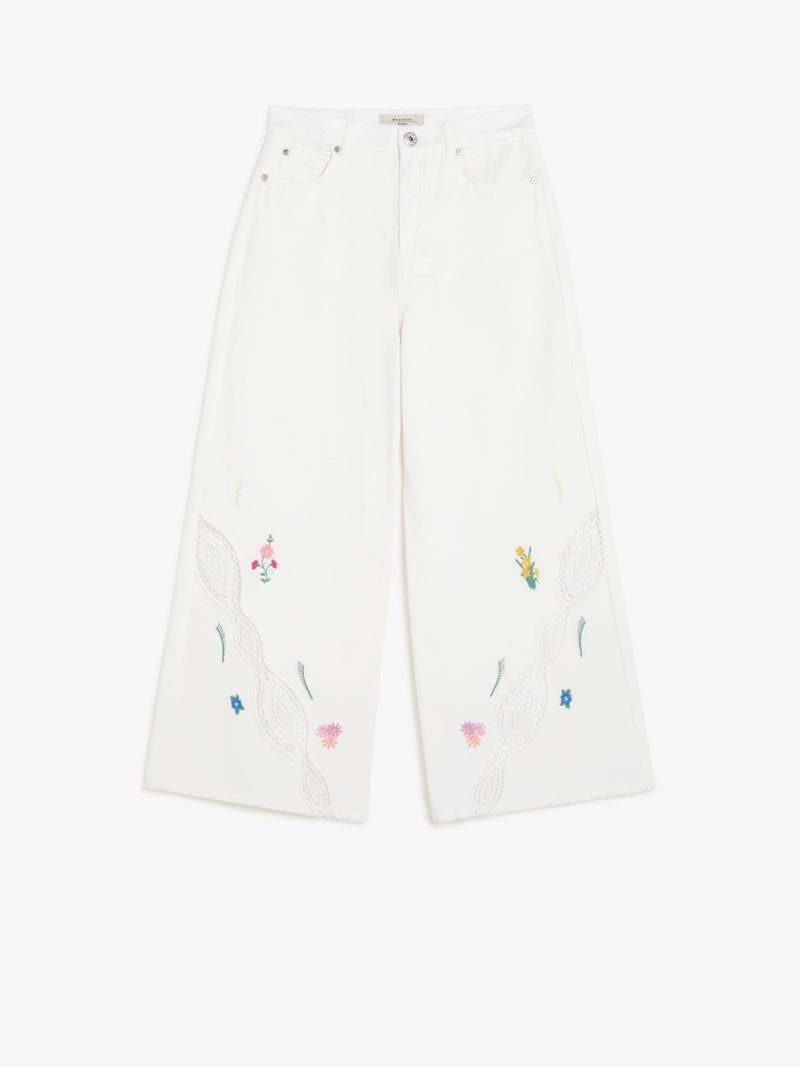 Pantalone in bull con ricami WEEKEND MAXMARA