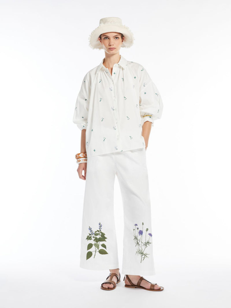 Pantalone crop in cotone e lino weekend maxmara