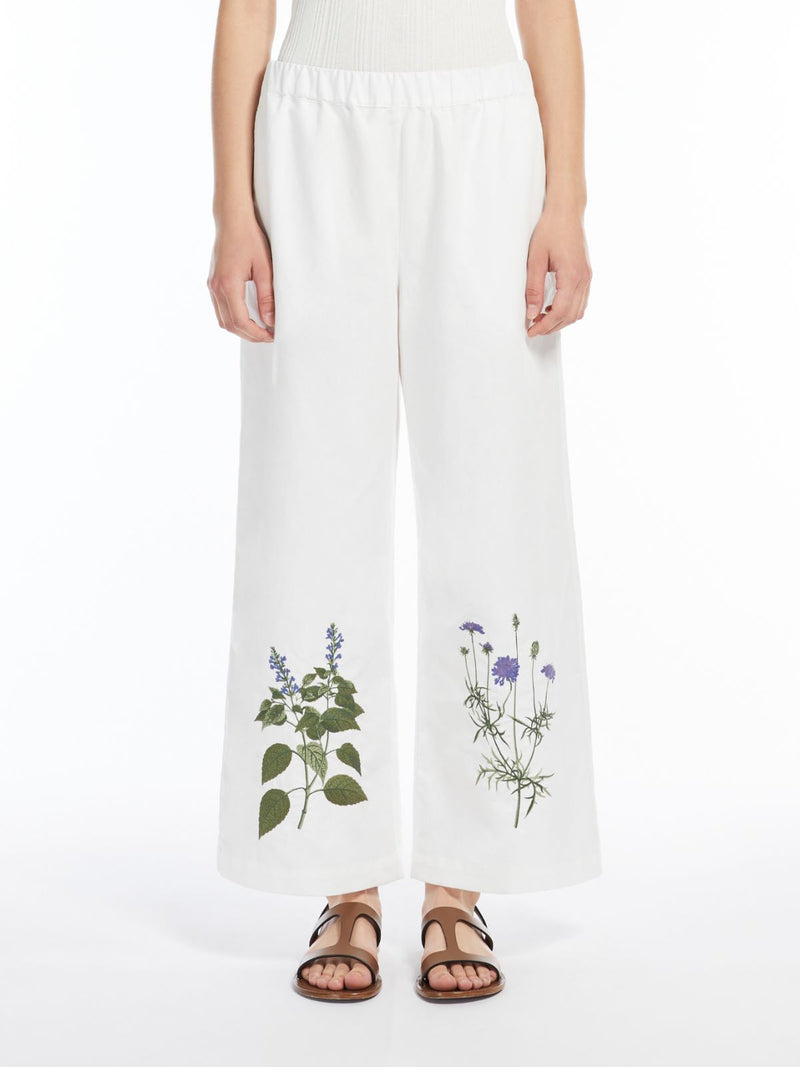 Pantalone crop in cotone e lino weekend maxmara