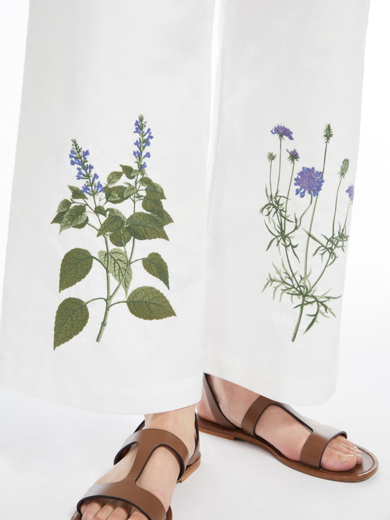 Pantalone crop in cotone e lino weekend maxmara