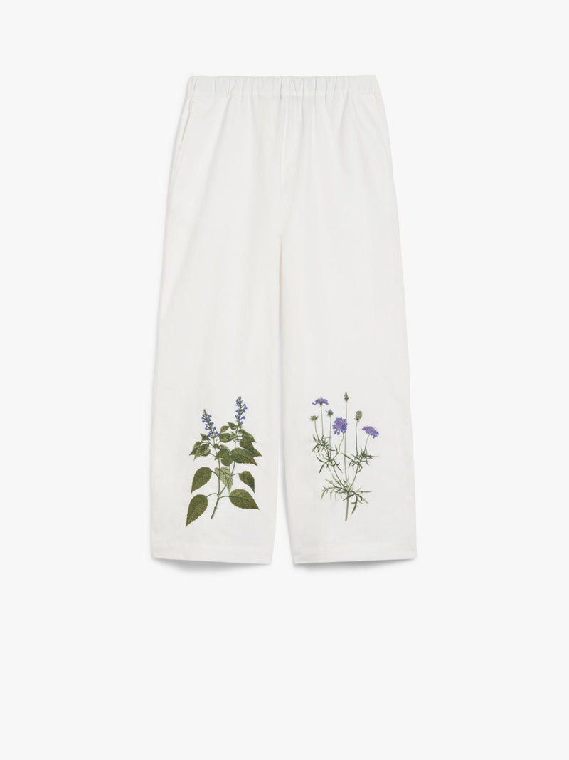 Pantalone crop in cotone e lino weekend maxmara