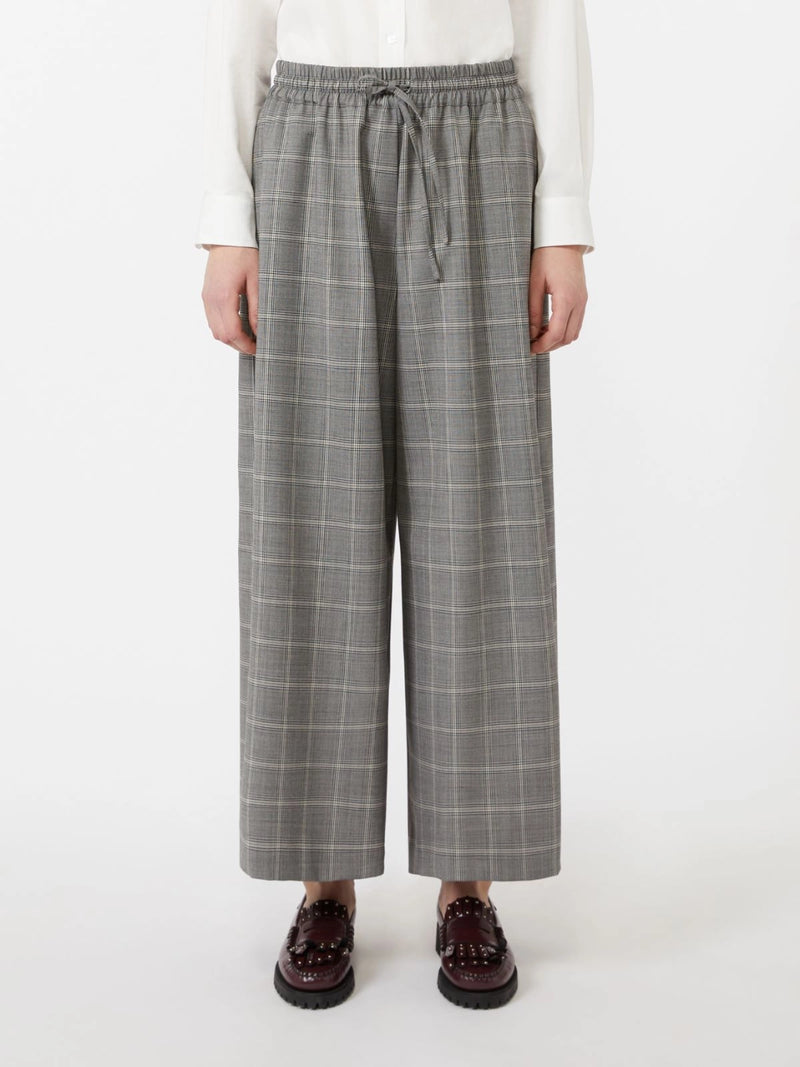 Pantalone in lana Principe di Galles - GRIGIO MEDIO WEEKEND MAXMARA