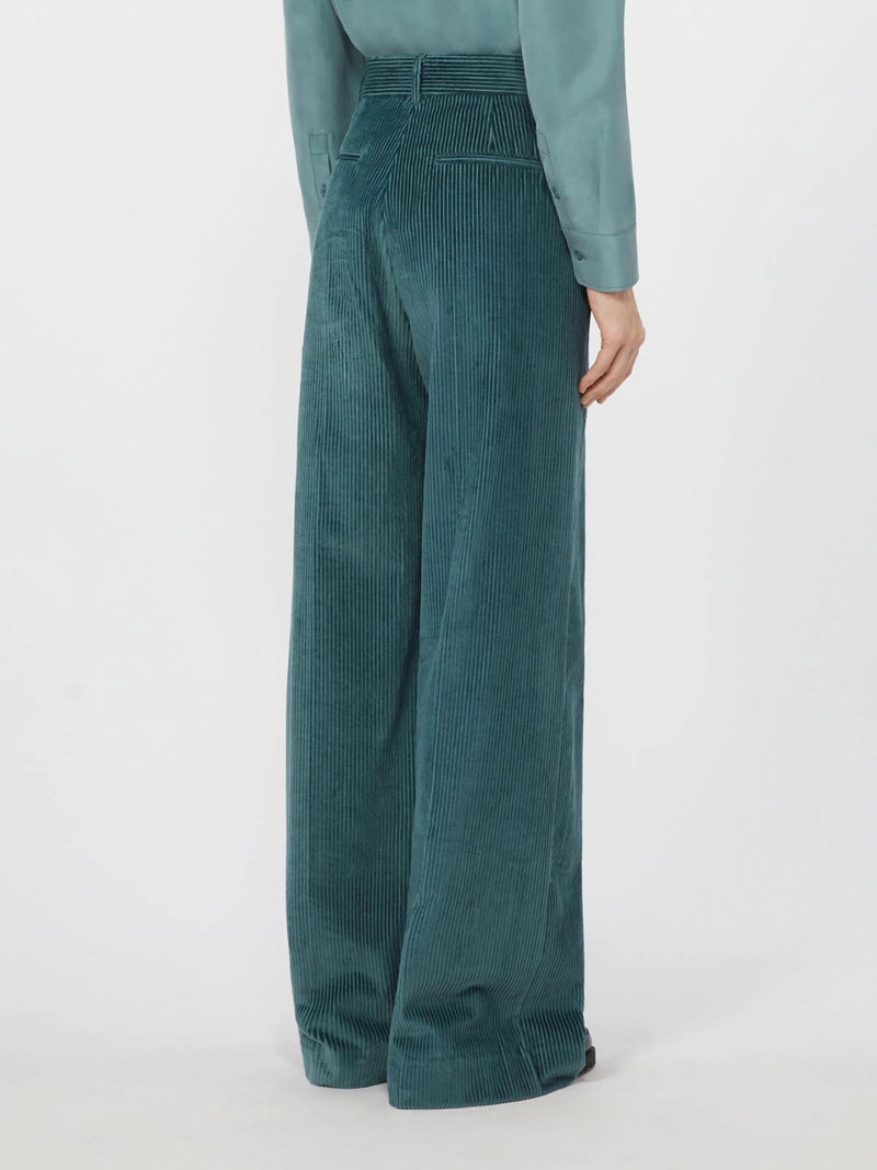 Pantalone ampio in velluto a coste - PETROLIO WEEKEND MAXMARA