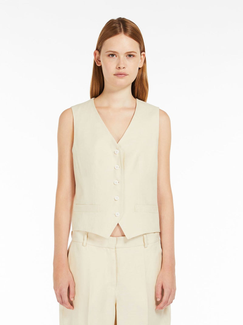 GILET CORTO IN LINO weekend maxmara