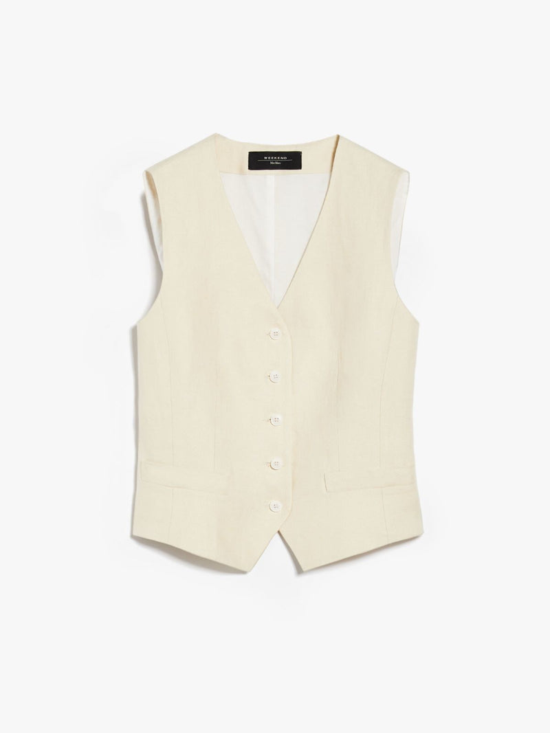 GILET CORTO IN LINO weekend maxmara
