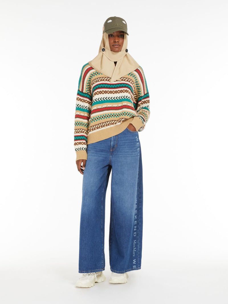 Jeans ampi in denim con logo  WEEKEND MAXMARA