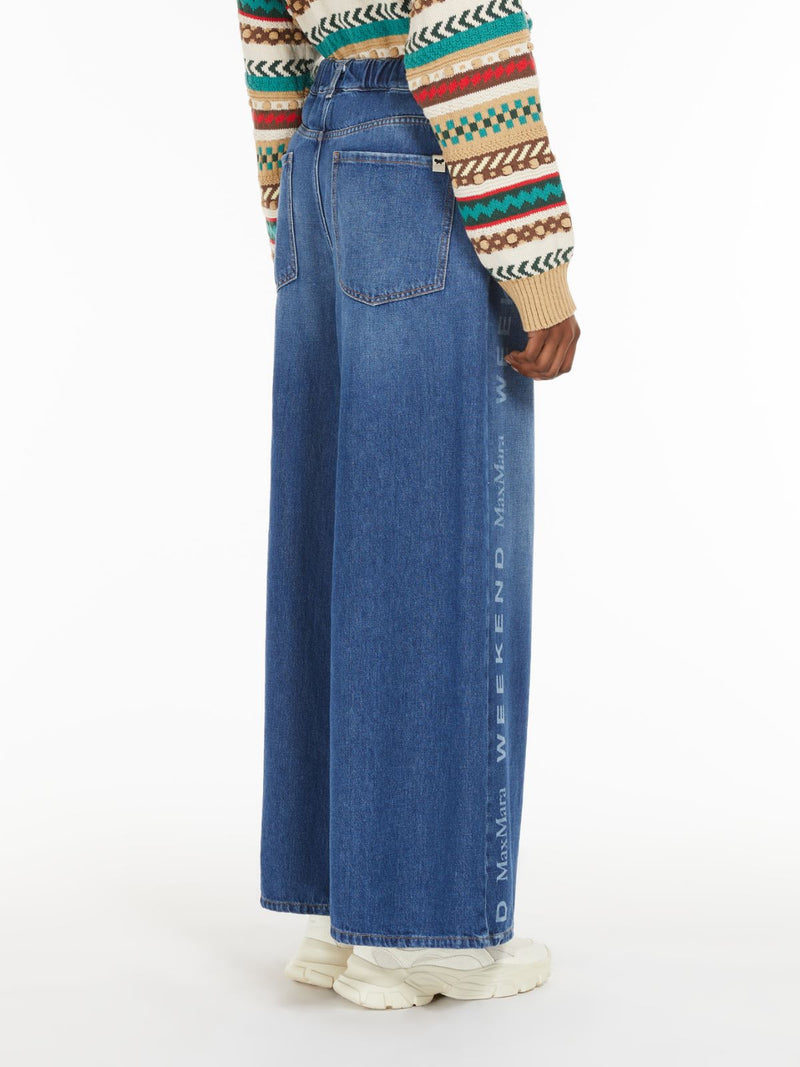 Jeans ampi in denim con logo  WEEKEND MAXMARA